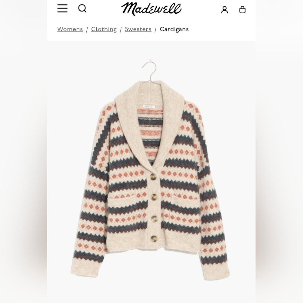 Madewell Cozy Grandpa-style Cardigan